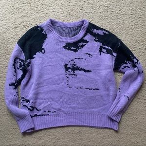 Y2k ALT Lavender Graphic Sweater